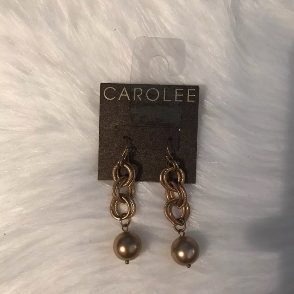 Authentic Carolee Drop/dangle Gold Earrings